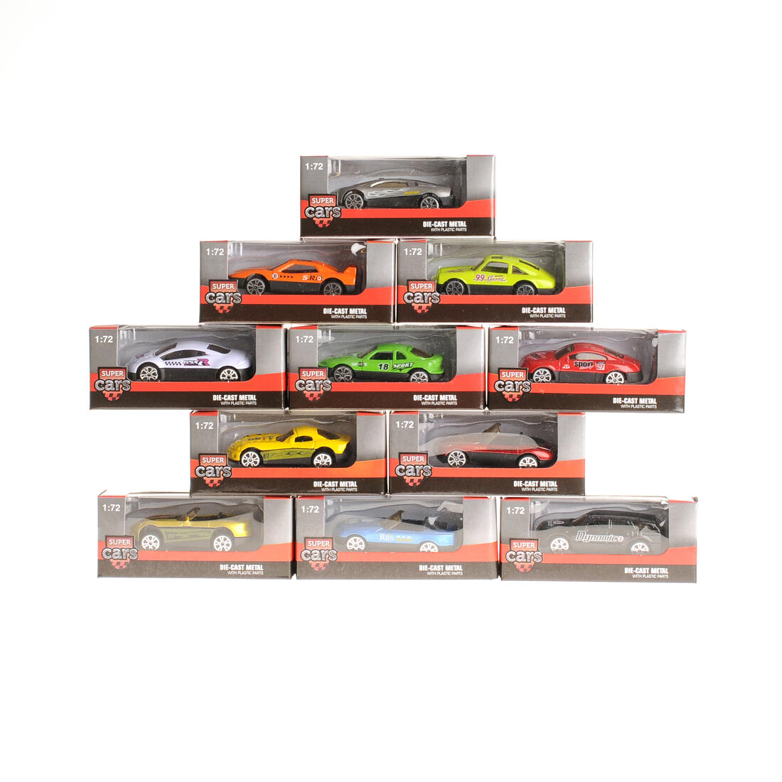 Schenkspeelgoed - Die-cast auto 6,6 cm 1:72 assortiment