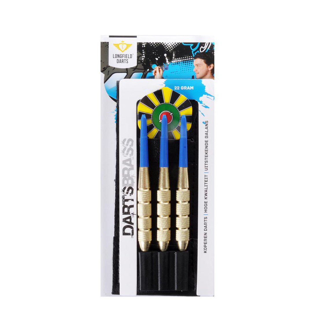 Dartset koper 22 gram in etui (3 pijltjes)