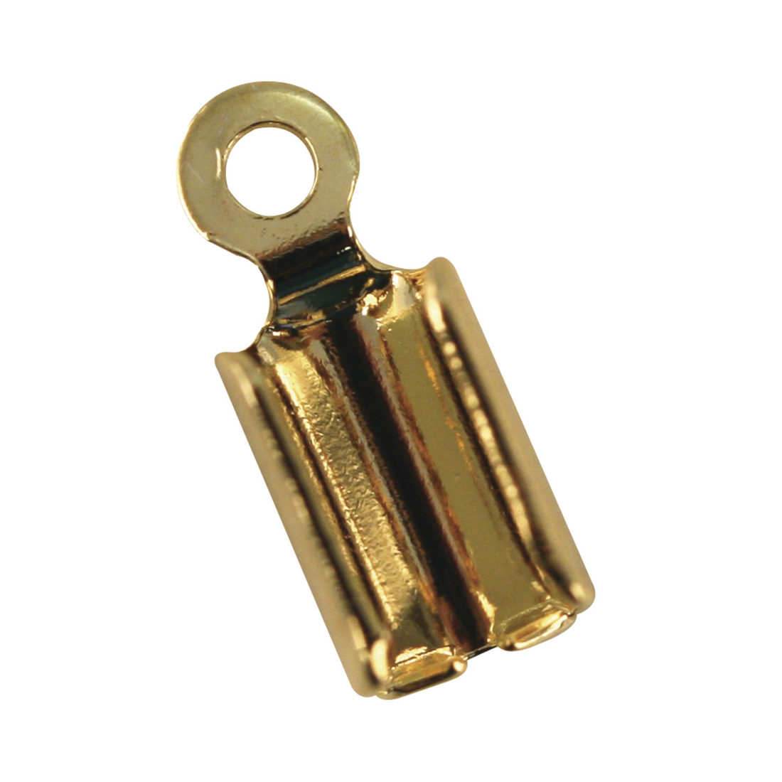 Lederklem 4 mm 4 stuks goud Lederklem 4 mm 4 stuks goud