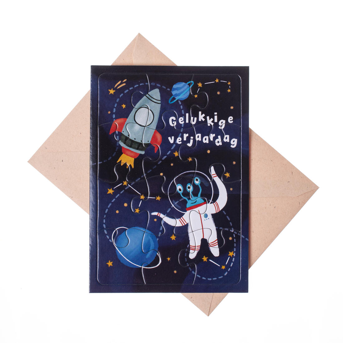 Wenskaart - puzzel Gelukkige verjaardag