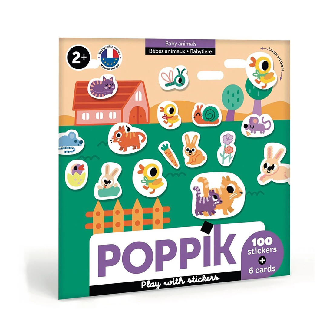 Poppik stickers baby dieren 2+