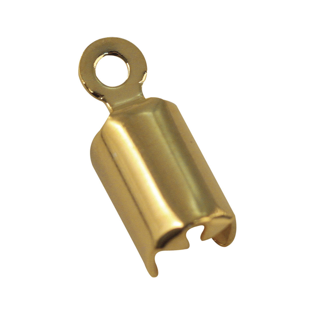 Lederklem 4 mm 4 stuks goud Lederklem 4 mm 4 stuks goud
