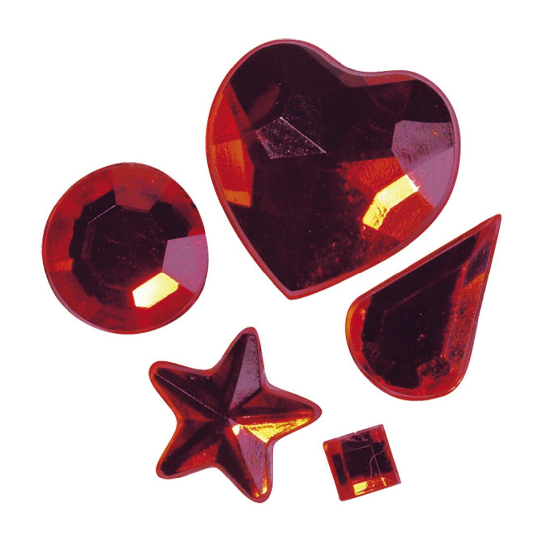 Strass acryl klevend 58 stuks Strass acryl klevend 58 stuks