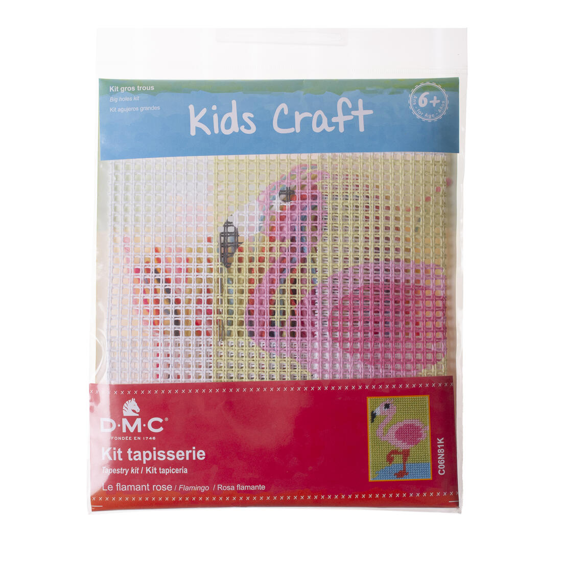 Halve kruissteek set flamingo