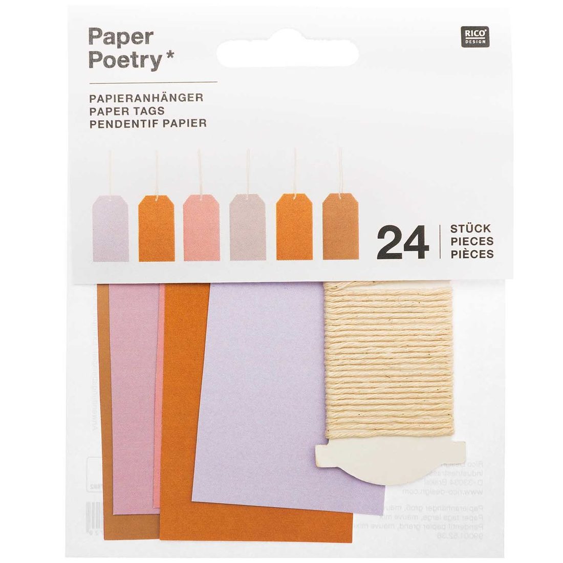 Geschenklabels 4,5 x 8 cm 24 stuks lila mix Geschenklabels 4,5 x 8 cm 24 stuks lila mix