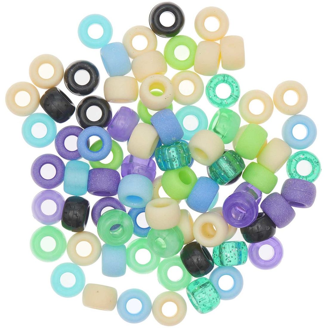 Ponii Beads Kralen 9 x 6 mm 80 stuks mix