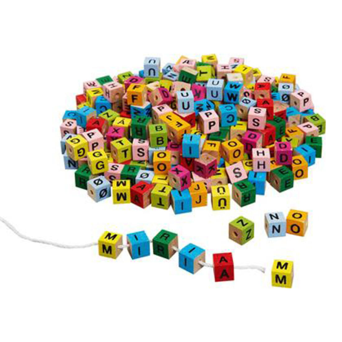 Kralenset letterdobbelsteen 325 stuks gekleurd