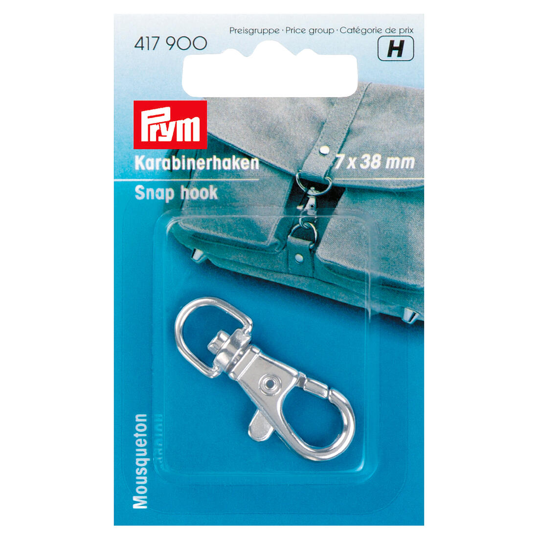 Musketon 7 x 38 mm 1 stuk zilverkleurig Musketon 7 x 38 mm 1 stuk zilverkleurig