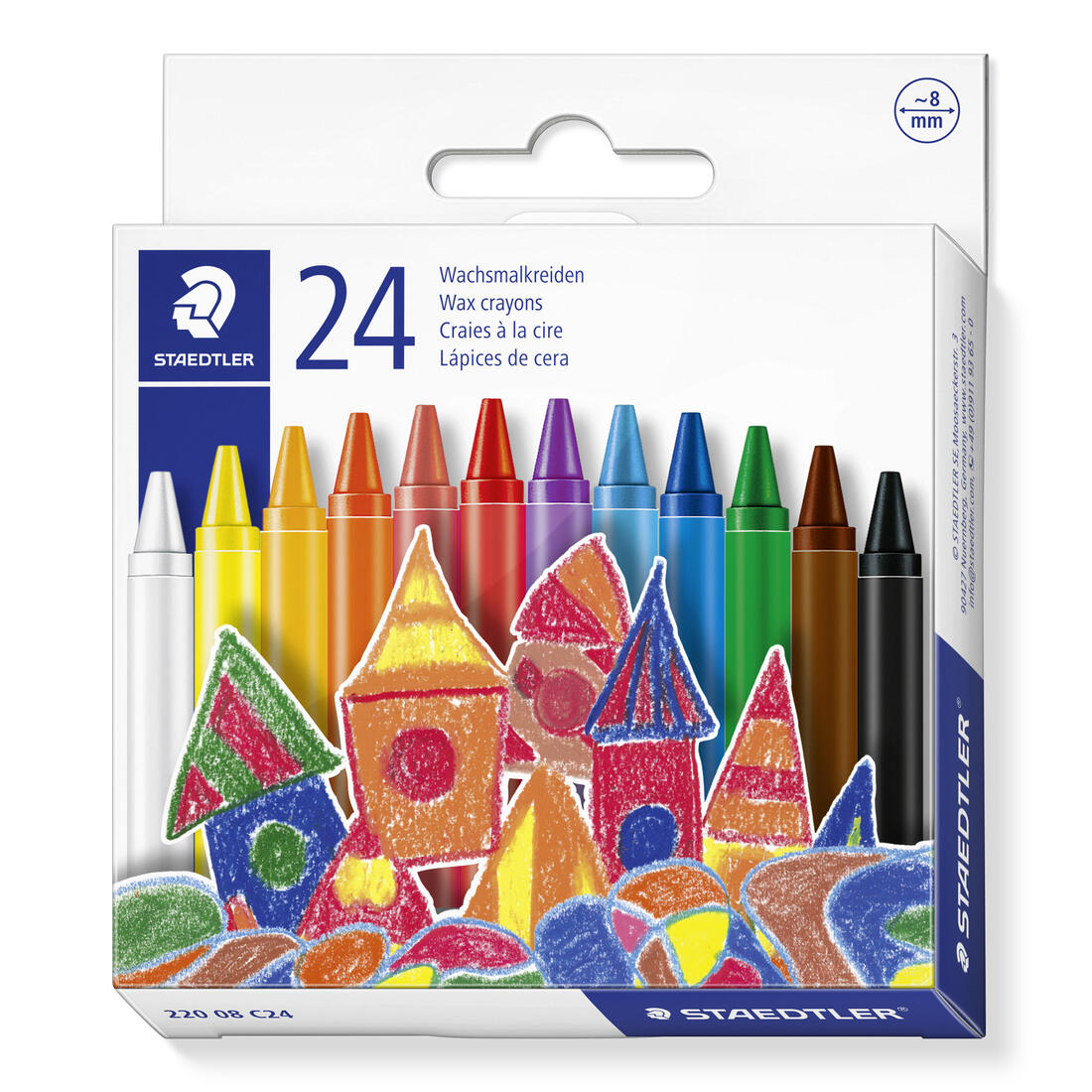 Staedtler Noris waskrijtjes assortiment kleuren 24 stuks 