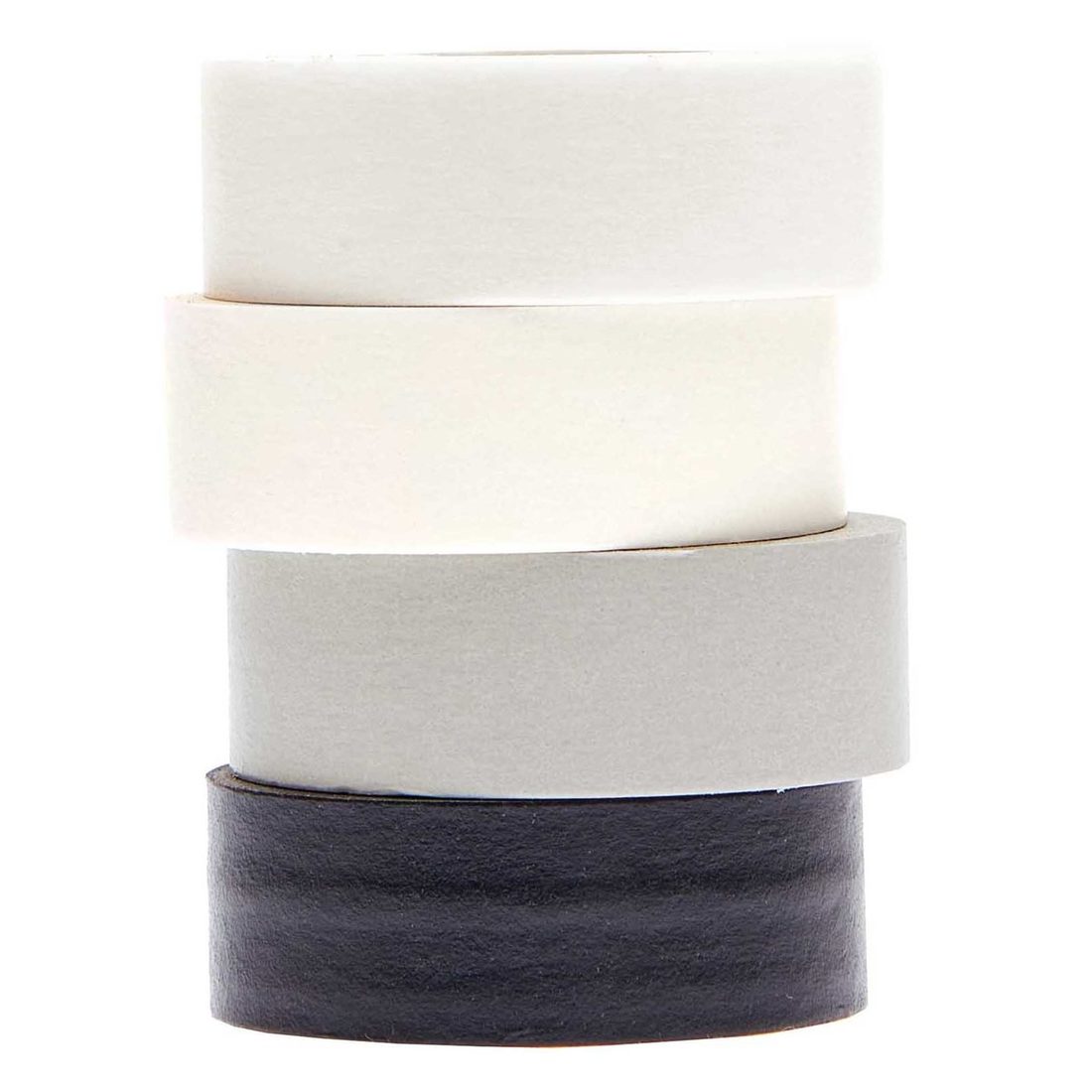 Washi tape set 1,5 cm x 10 m 4 stuks black & white