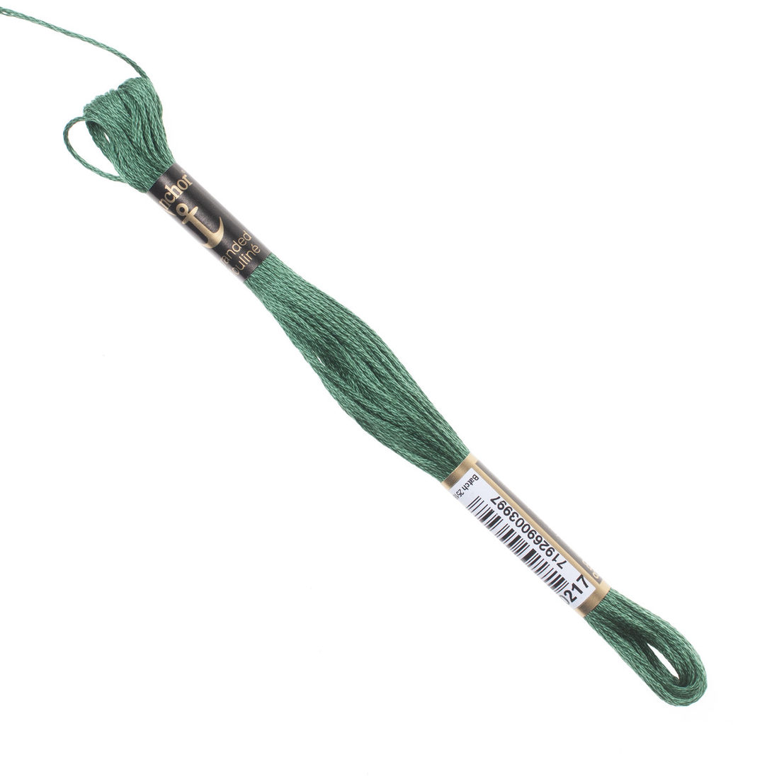 nr 0217 splitkatoen borduurgaren oud groen