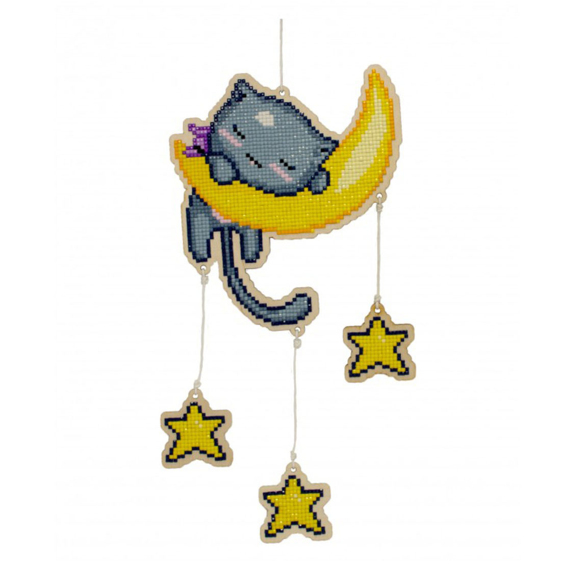 Diamond Painting op hout XL maankat Diamond Painting op hout XL maankat