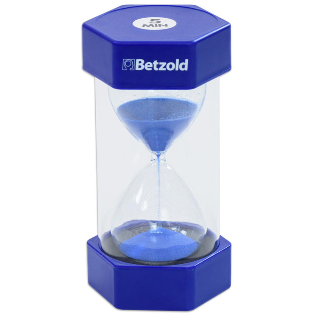 Reuze zandloper 5 minuten donkerblauw 30 cm