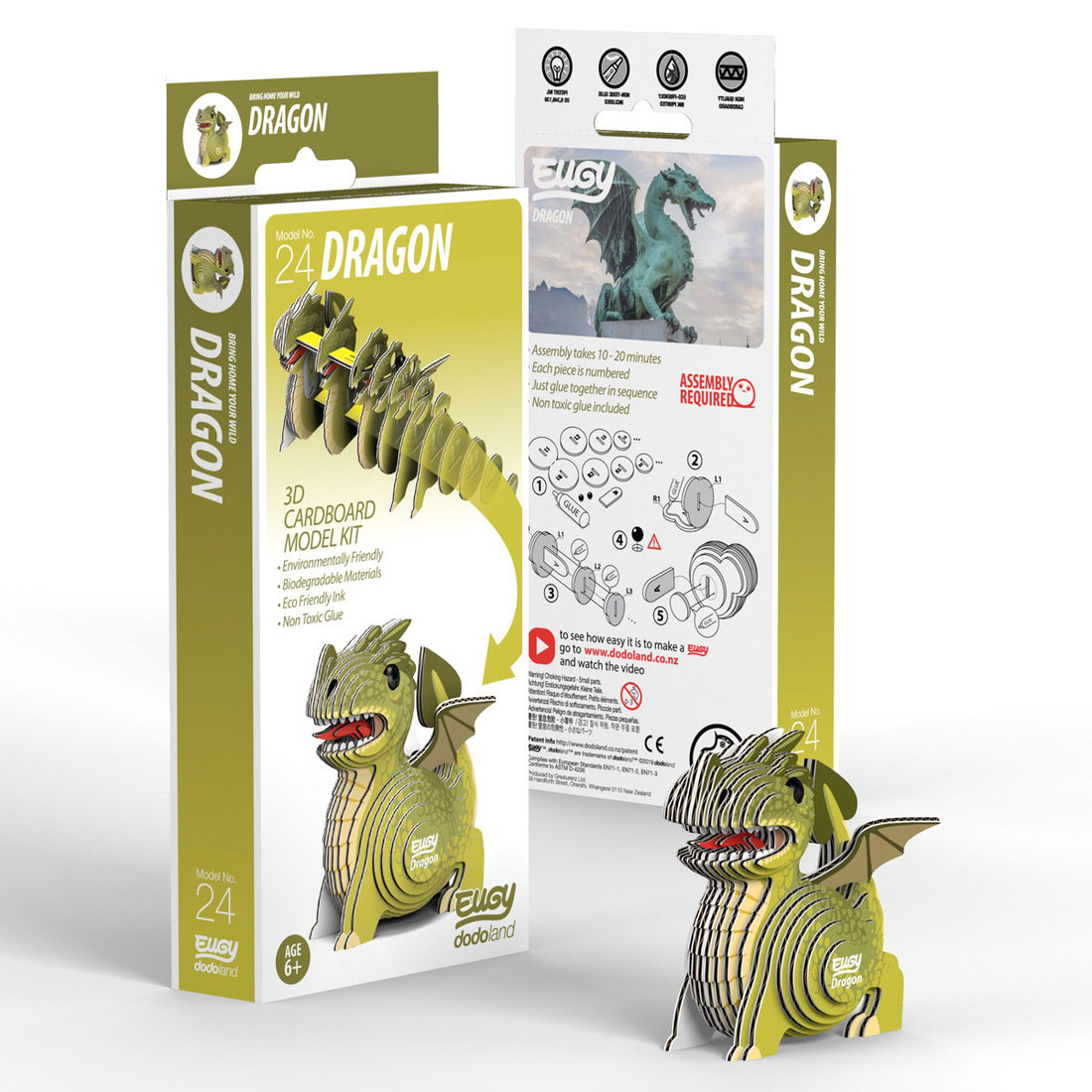 Eugy 3D karton fantasie - draak