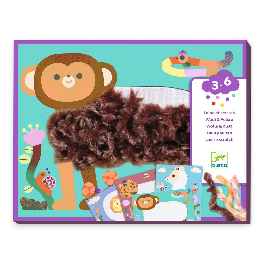 Djeco knutselset wol en velcro 3-6 jaar