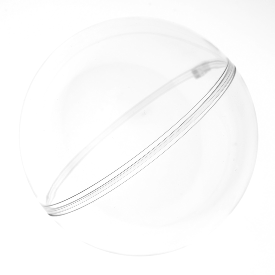 Plastic bol 2-delig 10 cm transparant Plastic bol 2-delig 10 cm transparant