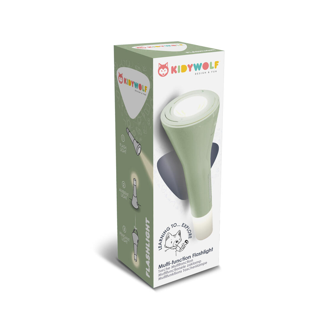 Kidyflashlight - multifunctionele zaklamp groen