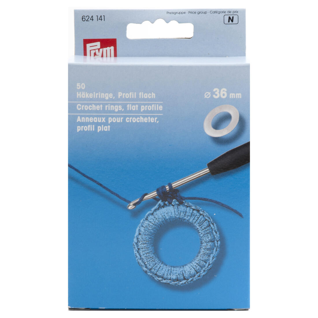 Haakringen kunststof 36 mm 50 stuks