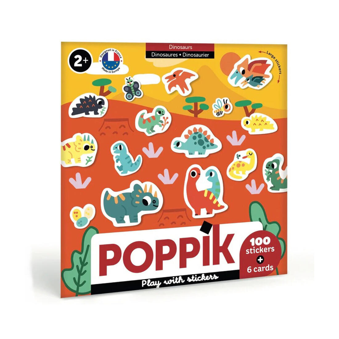 Poppik stickers dinosaurus 2+