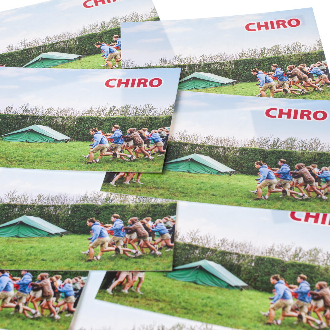 Bivakpostkaart 25 groepsspel bij tent 20 stuks Bivakpostkaart 25 groepsspel bij tent 20 stuks