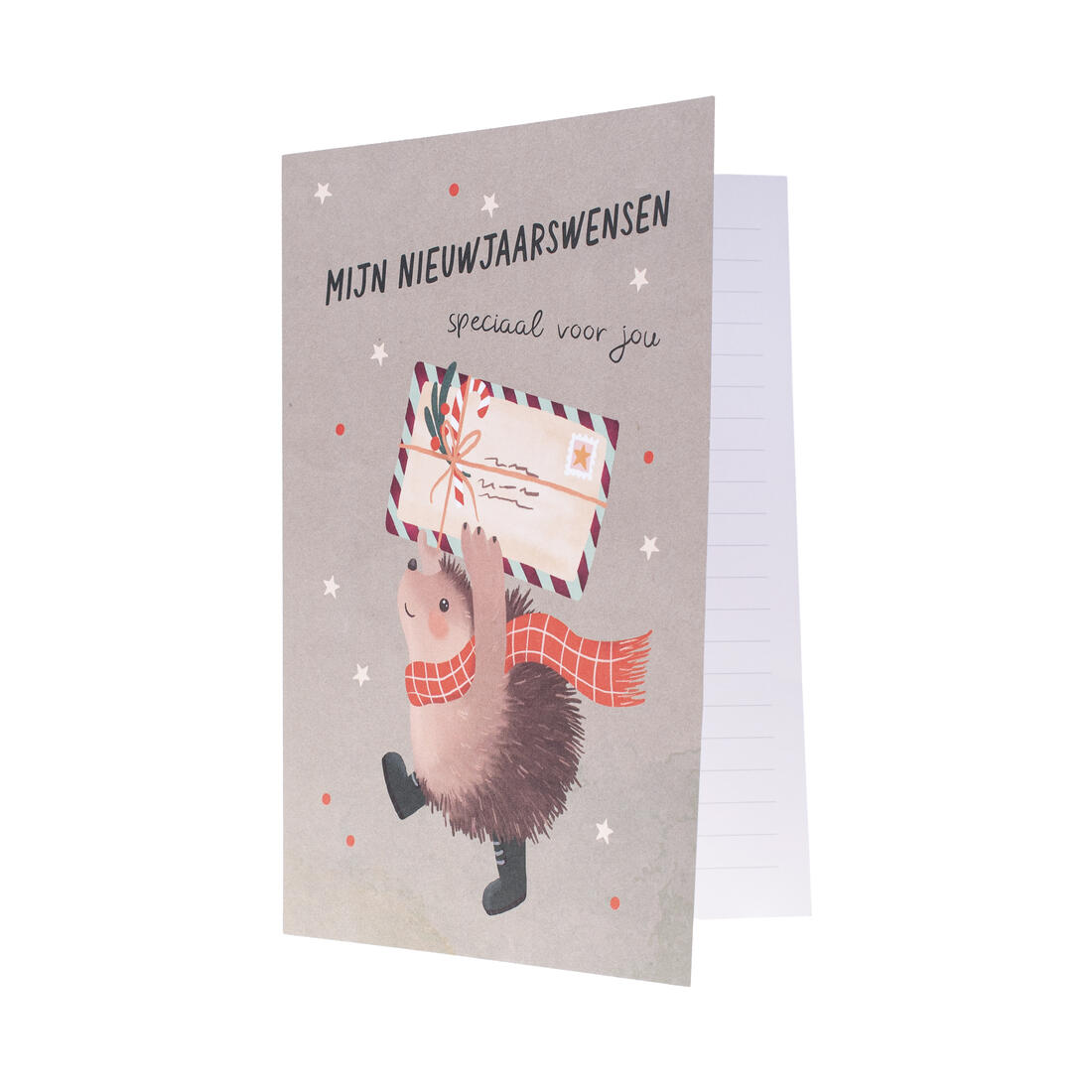 Nieuwjaarsbrief 17,5 x 23,5 cm egel
