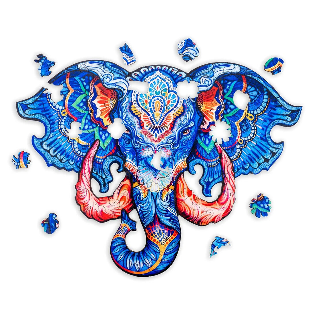 Houten puzzel A3 Olifant (hoofd) 124 stuks Houten puzzel A3 Olifant (hoofd) 124 stuks