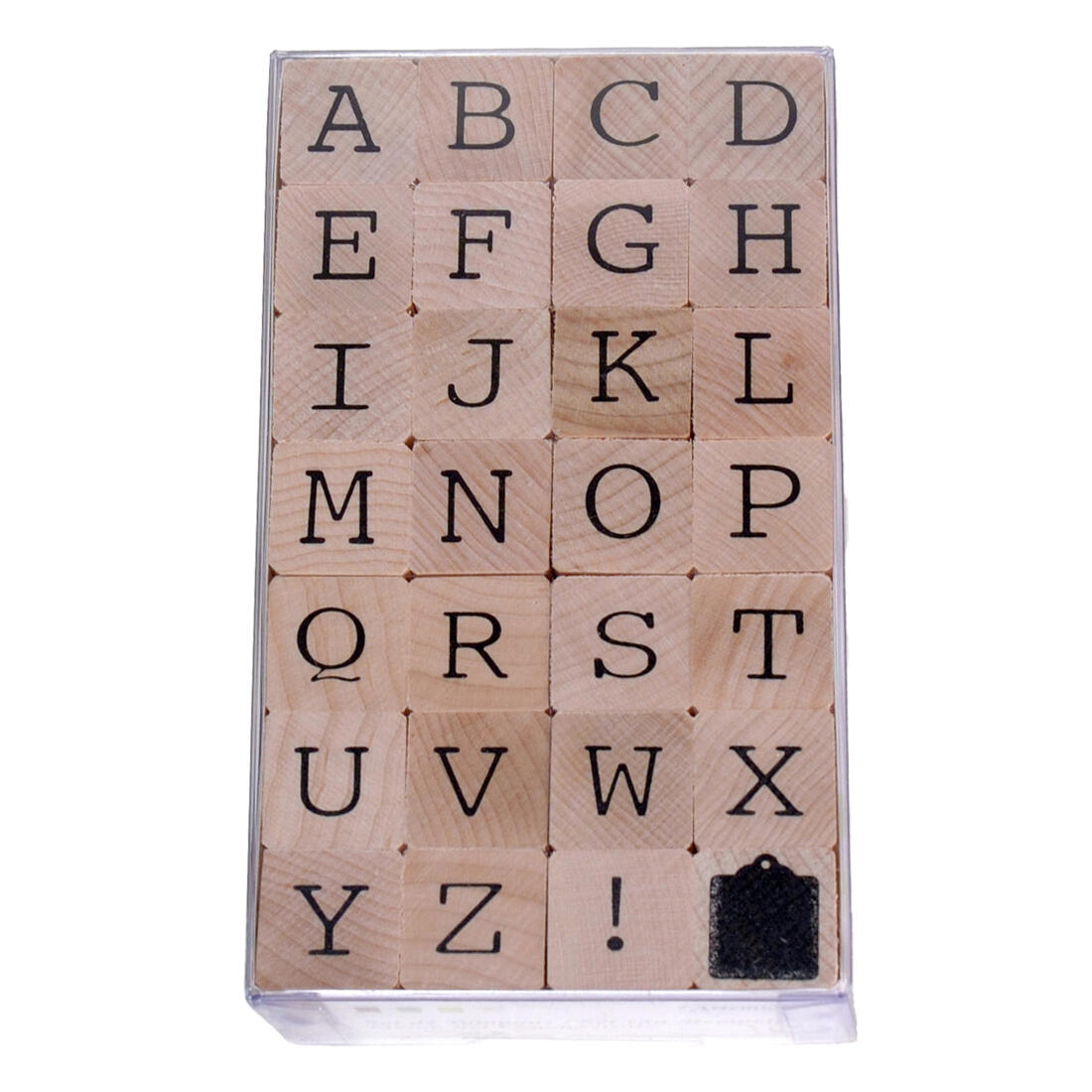 Stempelset alfabet hoofdletters 2 cm