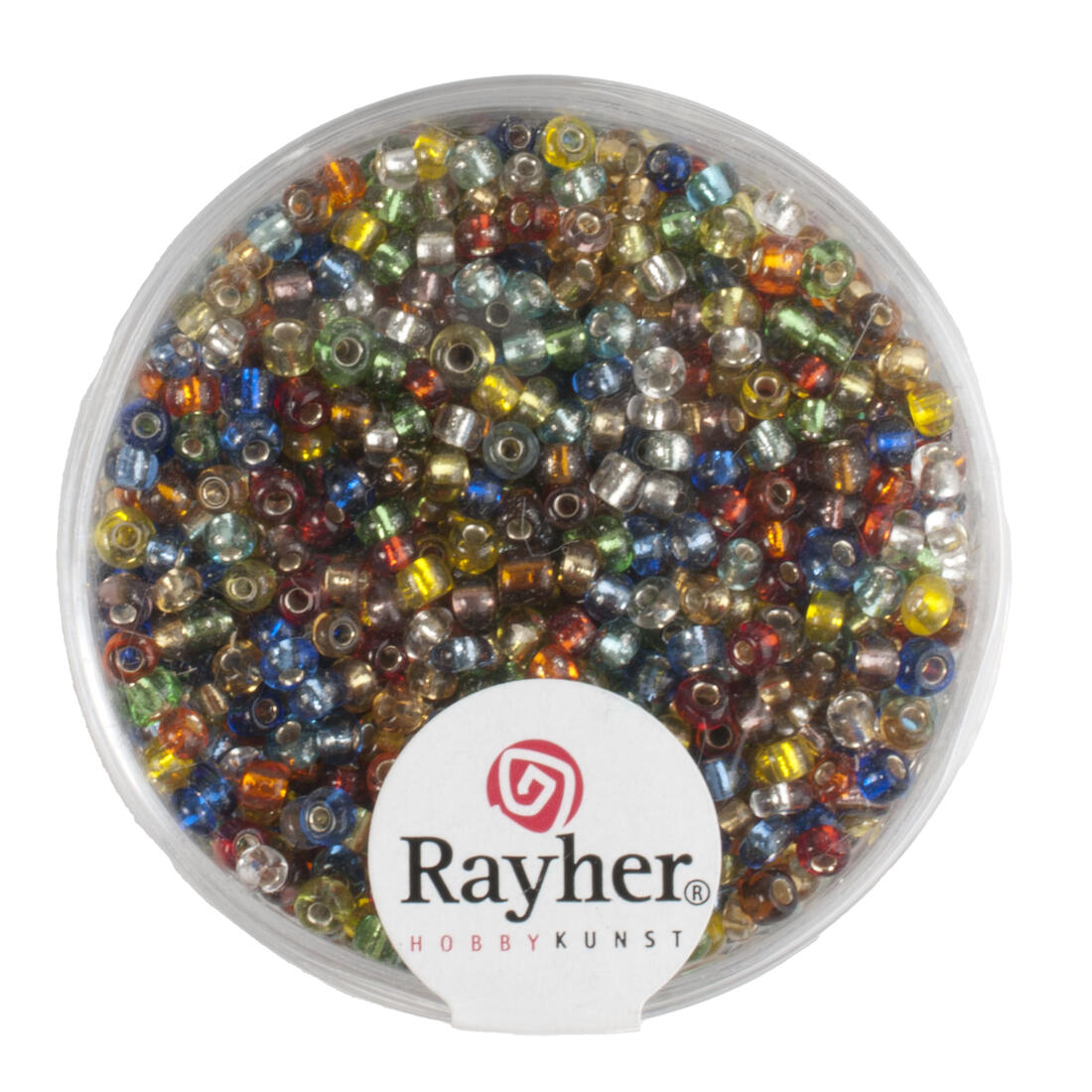 Glasparel 2 mm assortiment zilverkern 17 g Glasparel 2 mm assortiment zilverkern 17 g