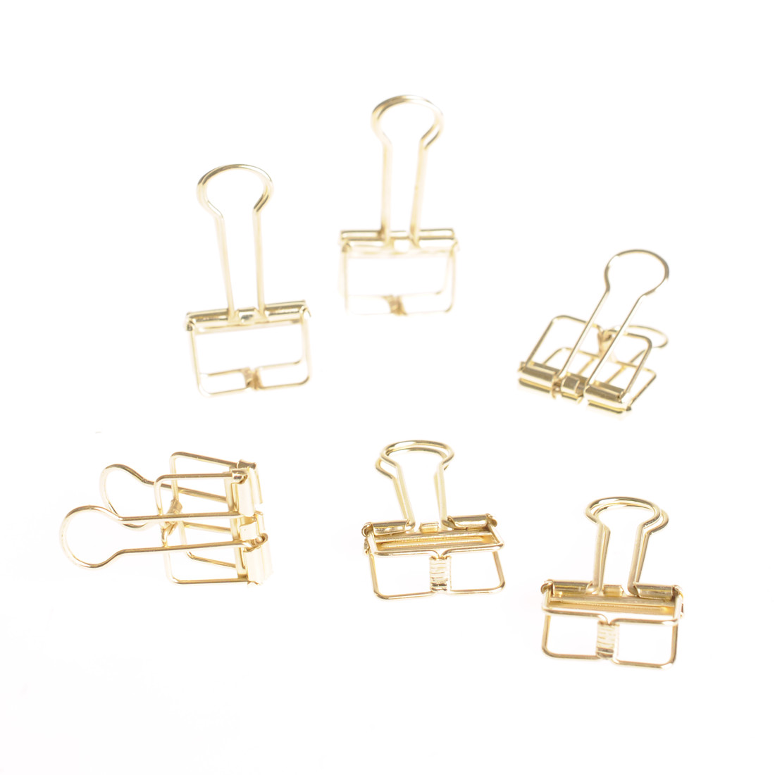 Papierklem 19 mm 6 stuks goud Papierklem 19 mm 6 stuks goud