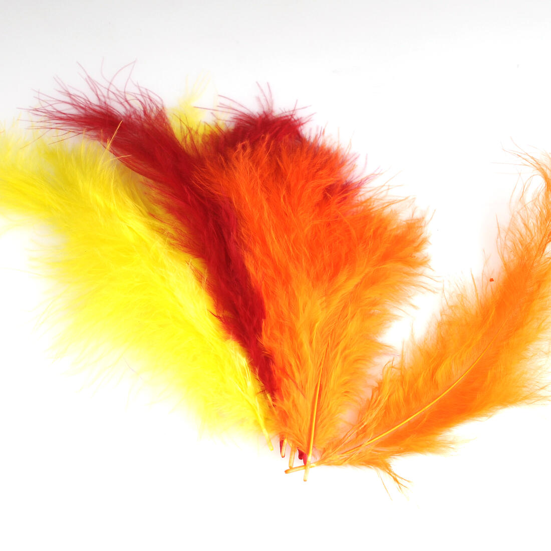 Krea Feathers pluim marabou 10 cm 12 stuks mix