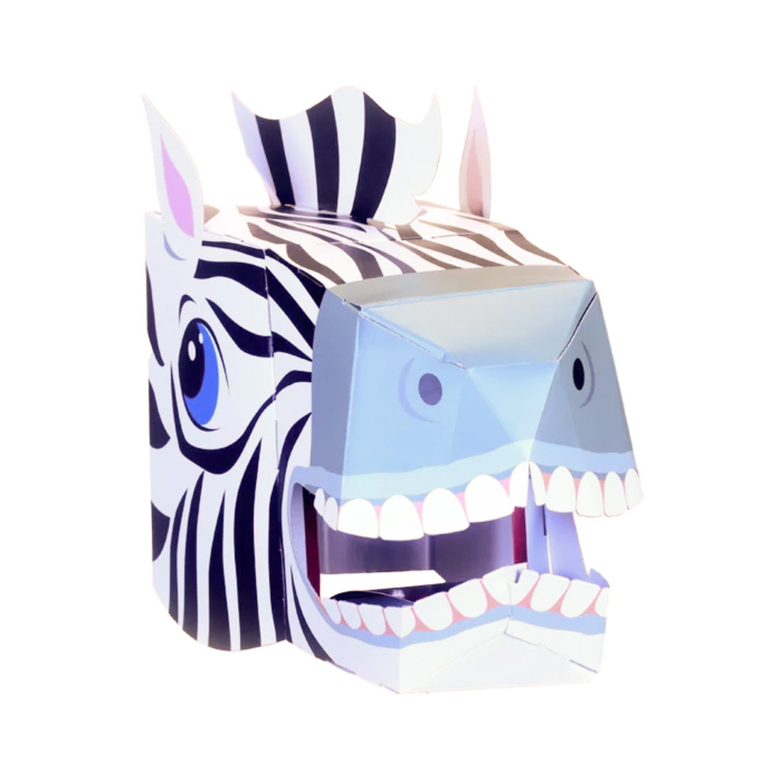 Kartonnen maskers Zebra 3D Kartonnen maskers Zebra 3D