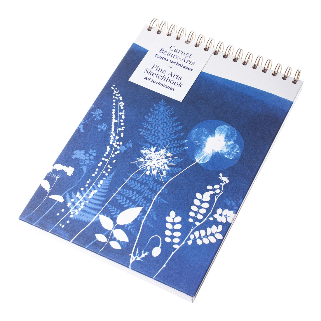 Schetsboek met spiraalbinding cyanotype A4 180 gr