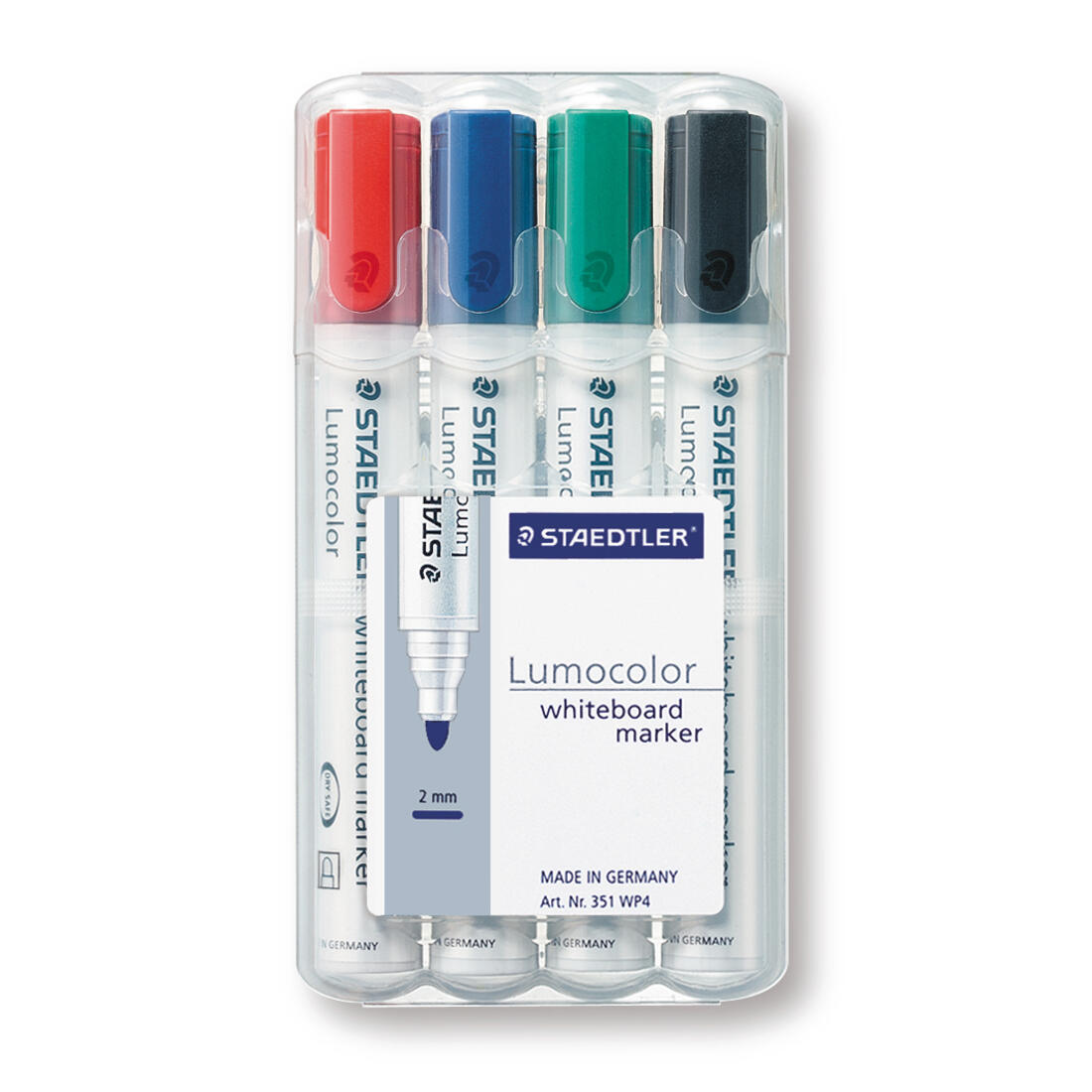 Whiteboard marker ronde punt rood-blauw-groen-zwart Whiteboard marker ronde punt rood-blauw-groen-zwart