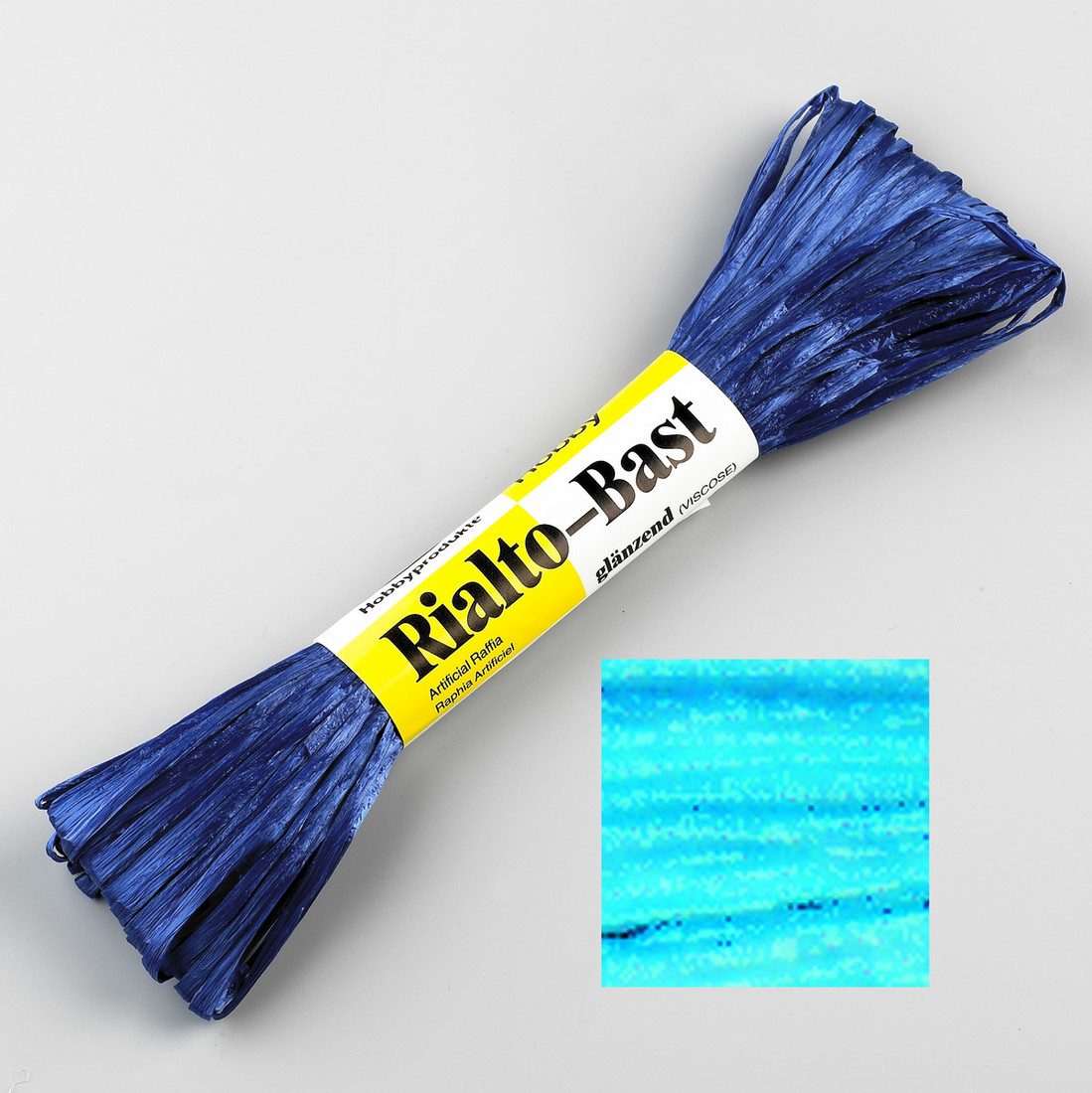 Raffia 23 m mat turkoois