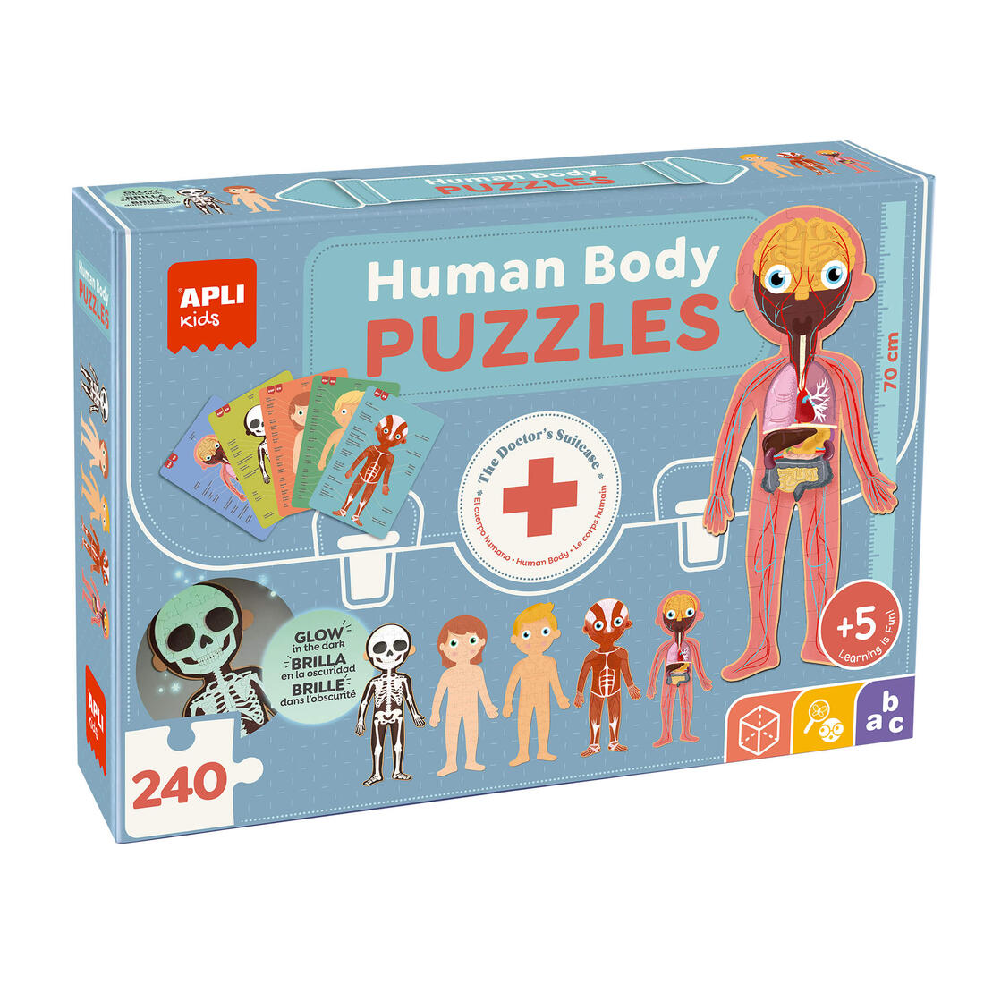 Educatieve puzzel het menselijk lichaam 5+ 5 x 48 stuks