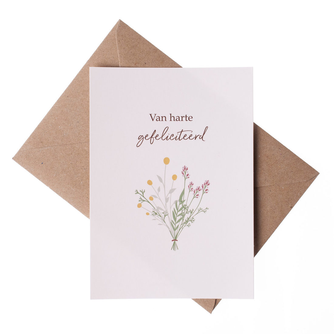 Wenskaart - van harte boeket Wenskaart - van harte boeket