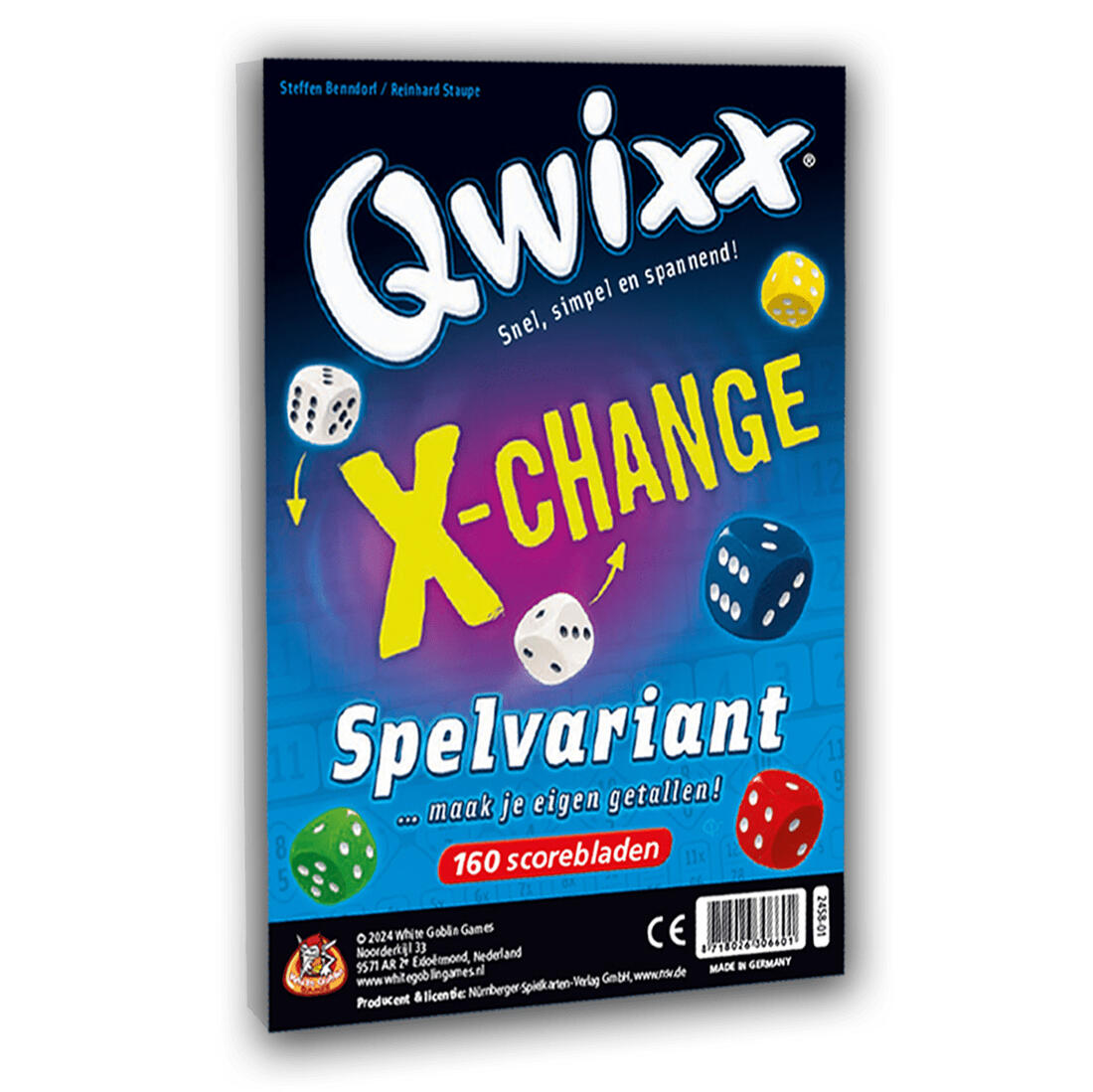 Qwixx X-change scoreblok 160 blaadjes 8+ Qwixx X-change scoreblok 160 blaadjes 8+