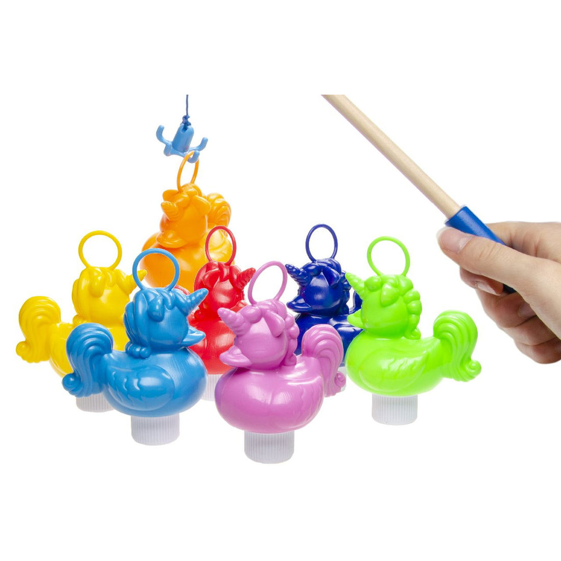 Eenhoorneendjes vissen 7 stuks en 2 hengels Eenhoorneendjes vissen 7 stuks en 2 hengels