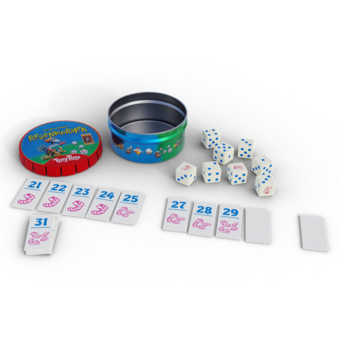 Mini-Regenwormen in klik-klakblikje 8+ Mini-Regenwormen in klik-klakblikje 8+