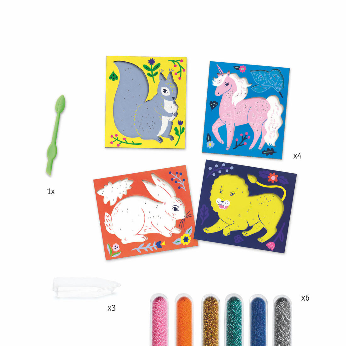 Djeco Artistic Beads Flower and Fur 7-13 jaar Djeco Artistic Beads Flower and Fur 7-13 jaar