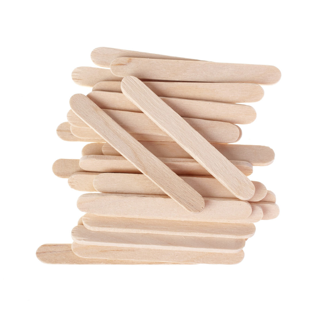 Houten spatels 5,5 cm x 6 mm 50 stuks Houten spatels 5,5 cm x 6 mm 50 stuks