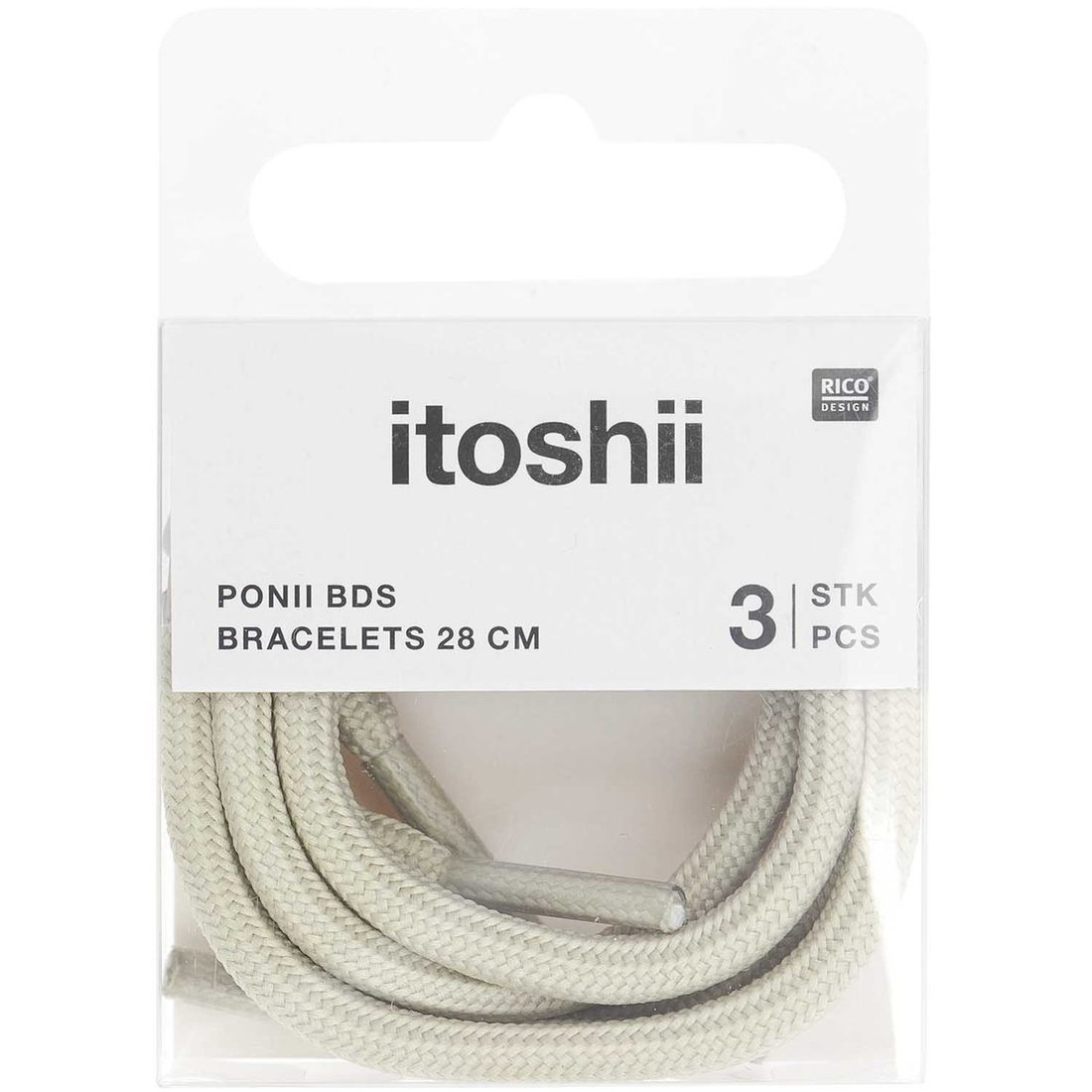 Ponii beads armband veter 28 cm 3 stuks