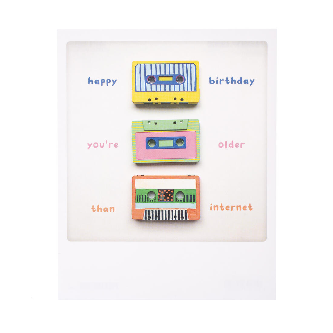 Postkaart - Happy Birthday older than internet