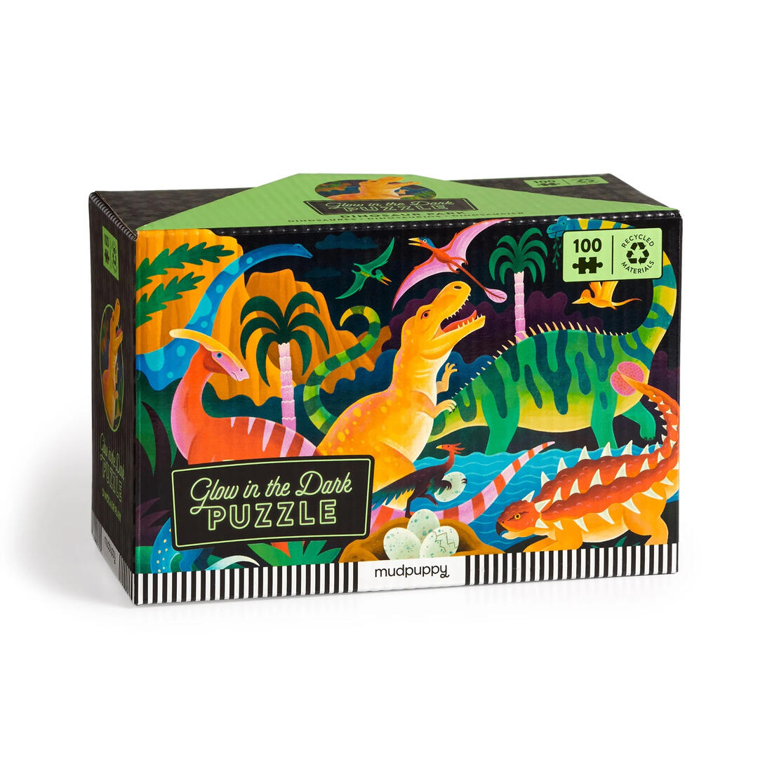 Puzzel glow-in-the-dark Dinos 100 stuks 5+