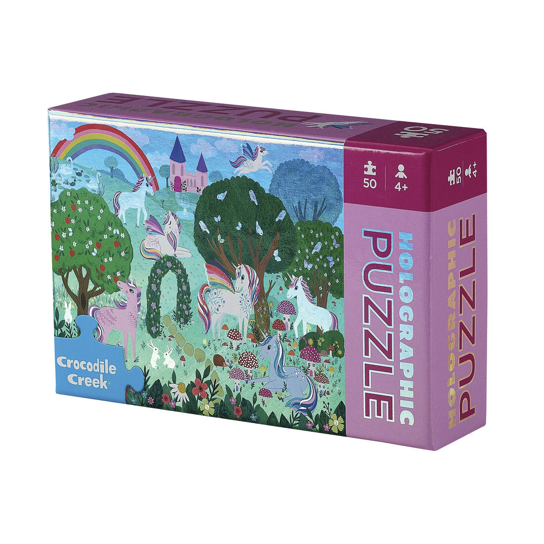 Puzzel holografisch Sparkling Unicorne 50 stuks 4+
