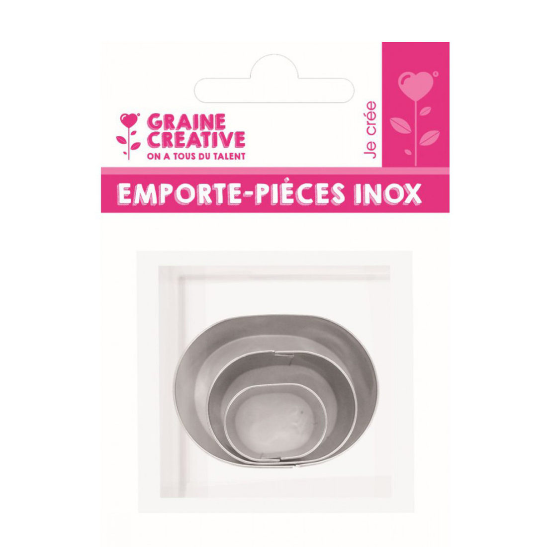 Uitsteekvorm 3 stuks ovaal Uitsteekvorm 3 stuks ovaal