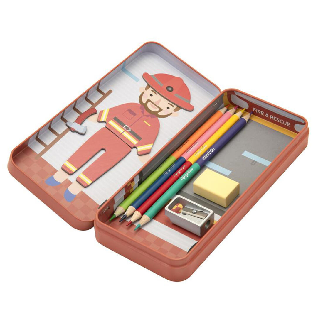 Magnetische reisbox puzzelspel brandweerman 3+ Magnetische reisbox puzzelspel brandweerman 3+