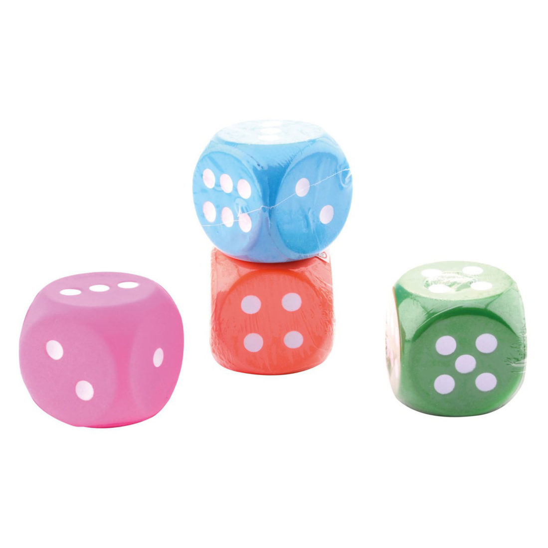 Foam dobbelsteen 7,5 cm pastelkleur