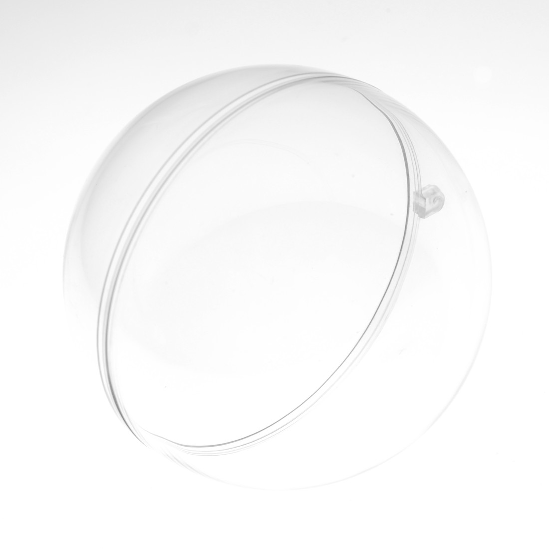 Plastic bol 2-delig 10 cm transparant