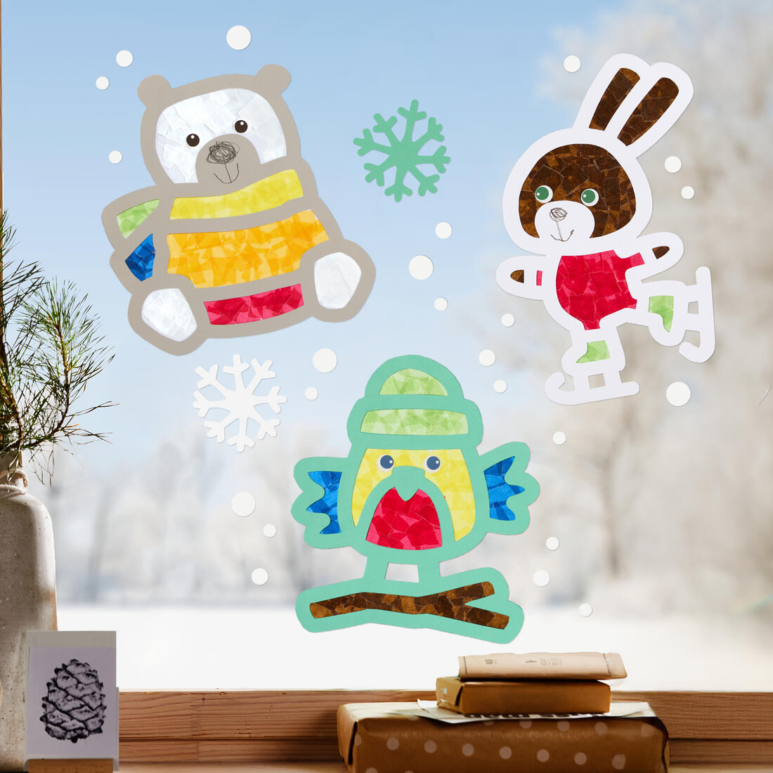 Haba Knutselset - Leren lijmen Dieren in de sneeuw Haba Knutselset - Leren lijmen Dieren in de sneeuw